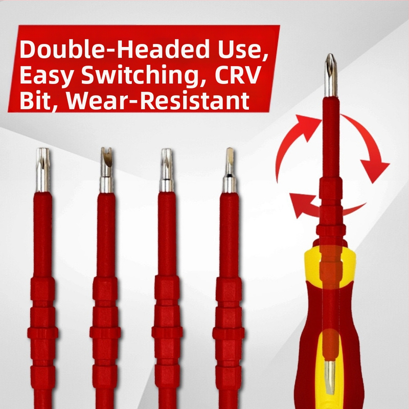 Tonghe 29-in-1 izoliuotas atsuktuvų komplektas, magnetinės galvutės iš chromo-vanadžio plieno, skirtas elektriko ir namų remontui.