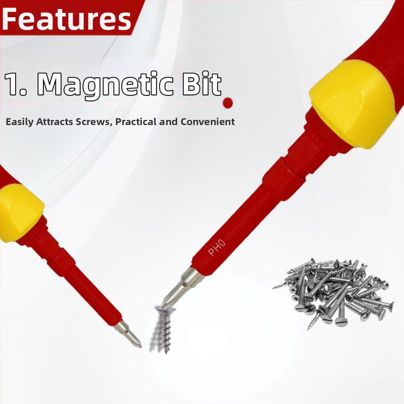 Tonghe 29-in-1 izoliuotas atsuktuvų komplektas, magnetinės galvutės iš chromo-vanadžio plieno, skirtas elektriko ir namų remontui.