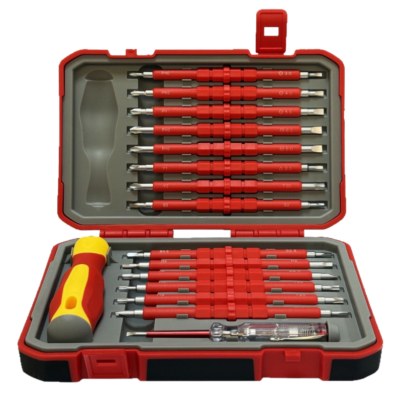 Tonghe 29-in-1 isoleeritud kruvikeerajate komplekt, magnetilised otsikud kroom-vanaadiumi terasest, elektrikuteks ja kodukorrale.