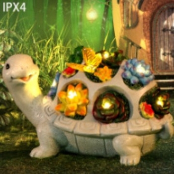 Väljas kilpkonna kujuline lamp, resiin, 3D-prinditud, kinnitatav aiandusdekoratsioon, bränd Shuqiao