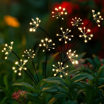 Napelemes rézdrót LED-sor, 60/120 LED, IP55, 1,2V, 6-12 óra működési idő, induktív kapcsoló
