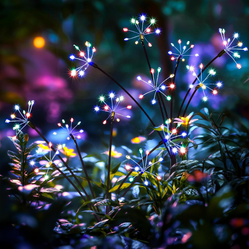 Napelemes rézdrót LED-sor, 60/120 LED, IP55, 1,2V, 6-12 óra működési idő, induktív kapcsoló