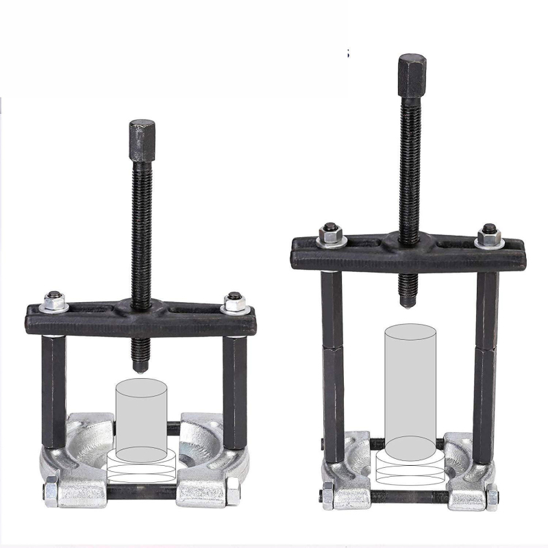 12-osaline kahetorude laagri tõmbe komplekt, valmistatud sulam-terasest; auto- ja mehhaaniliste remonditööde jaoks; lõualuude vahemik 30–50 mm ja 50–75 mm; pikendusvardad 4×130 mm ja 4×105 mm; ristvard 160 mm