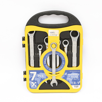 Ratschet-tööriistade komplekt universaalse kahepäävilise otsaga, süsinikterasest, Mekda