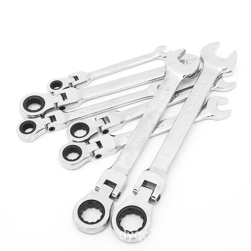 Ratschet-tööriistade komplekt universaalse kahepäävilise otsaga, süsinikterasest, Mekda