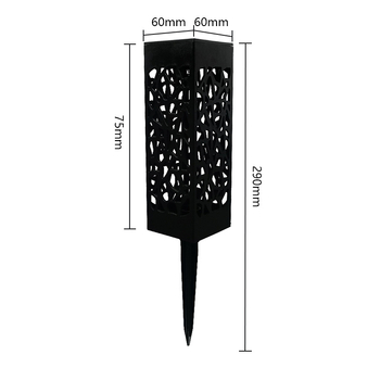 LED napelemes kerti lámpa induktív érzékelővel — lyukasztott, dekoratív dizájn, IP65, 6–12 órás működési idő, 12 000 órás élettartam
