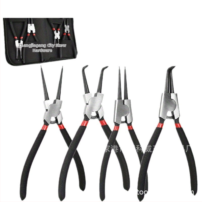 Комплект клипсови клещи, прави челюсти, Ø1-2 мм глава, ъгъл на глава 0-90°, диапазон за клипс 0-35, тегло 150-300 г