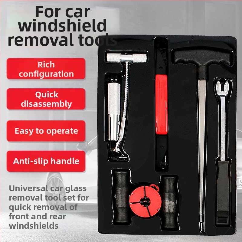 Nástroj na demontáž čelného skla auta s lanovým vodičom a vyťahovacou rúčkou — Musen Hall, autooprava, hmotnosť 1,1 kg