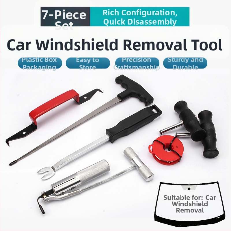 Nástroj na demontáž čelného skla auta s lanovým vodičom a vyťahovacou rúčkou — Musen Hall, autooprava, hmotnosť 1,1 kg