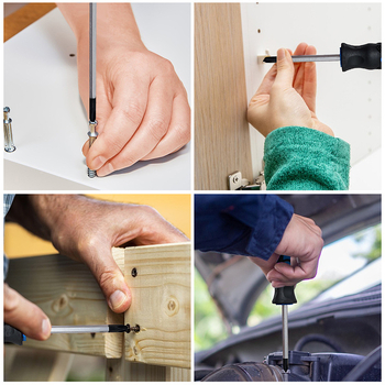 Σετ 12 κατσαβιδών Phillips και επίπεδης κεφαλής, με μαγνητικό κρουστικό οδηγό, πολυλειτουργικό