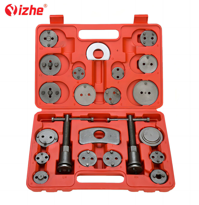 Yizhe YZ-6023, 21-osaline piduri kolvi tagasivõtmise tööriistade komplekt, liblikatüüpi, auto piduriklotside vahetuseks ja demonteerimiseks