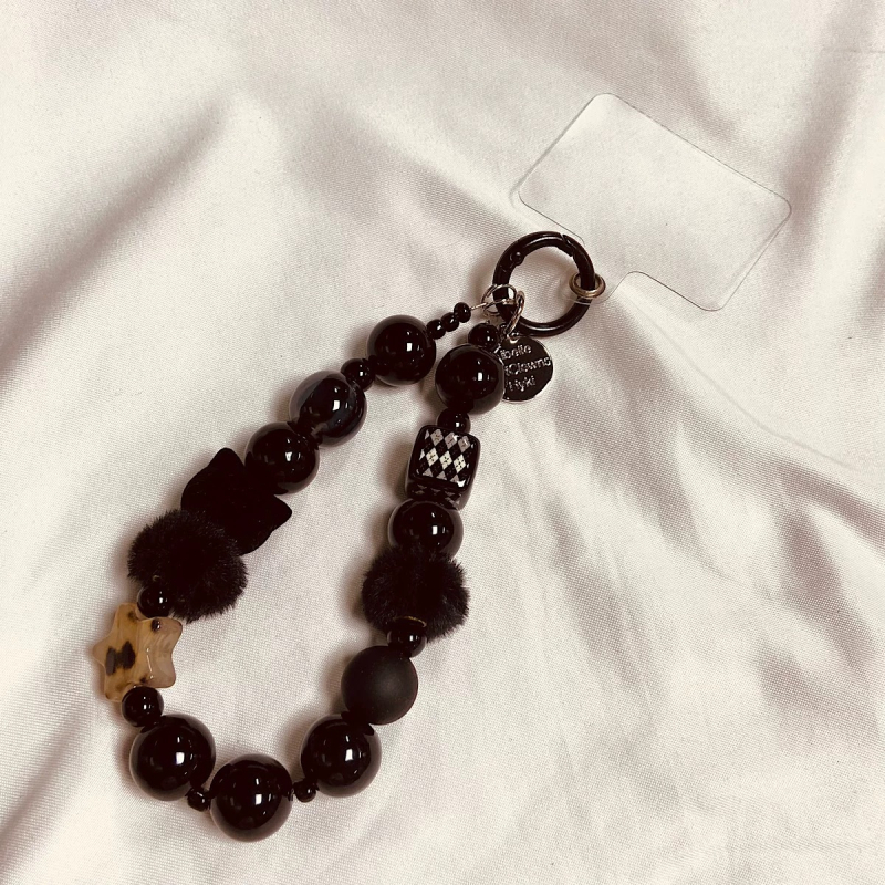 Yimi brändi mobiiltelefonilanyard kassiteemalise disainiga — akrüülkett, PVC köis, metallist klamber