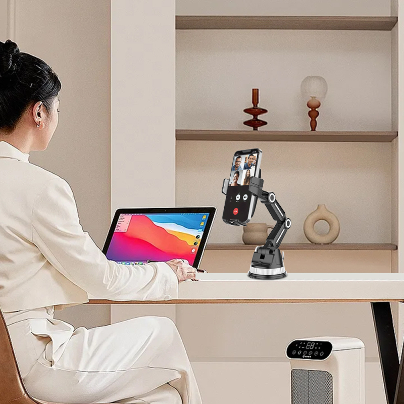 Универсален държач за телефон за автомобил с вакуумна чашка за монтаж на предното стъкло, за навигация и мобилен телефон