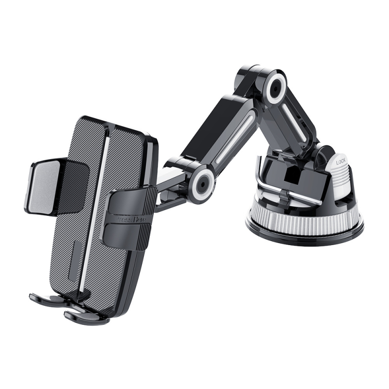 Универсален държач за телефон за автомобил с вакуумна чашка за монтаж на предното стъкло, за навигация и мобилен телефон