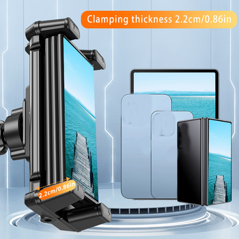 Roadrunner Стенно монтиран държач за телефон и таблет за кухня, панел от бетон и дърво