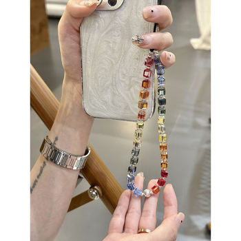 Kohandatav telefoni ripats vikerkaare kristall gradientiga