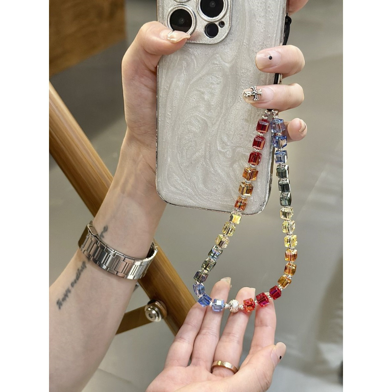 Kohandatav telefoni ripats vikerkaare kristall gradientiga