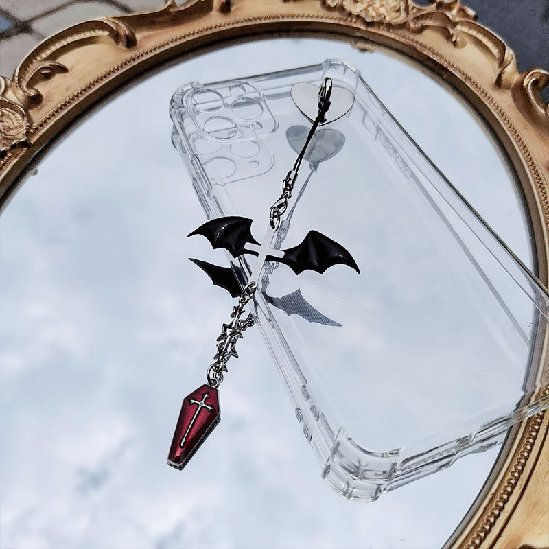 Telefonos lánc medál — ötvözet, elektroplatinálás, minta Cross/Crown/Roman Numeral, 2023 tavaszi kiadás, licencelt magáncímke