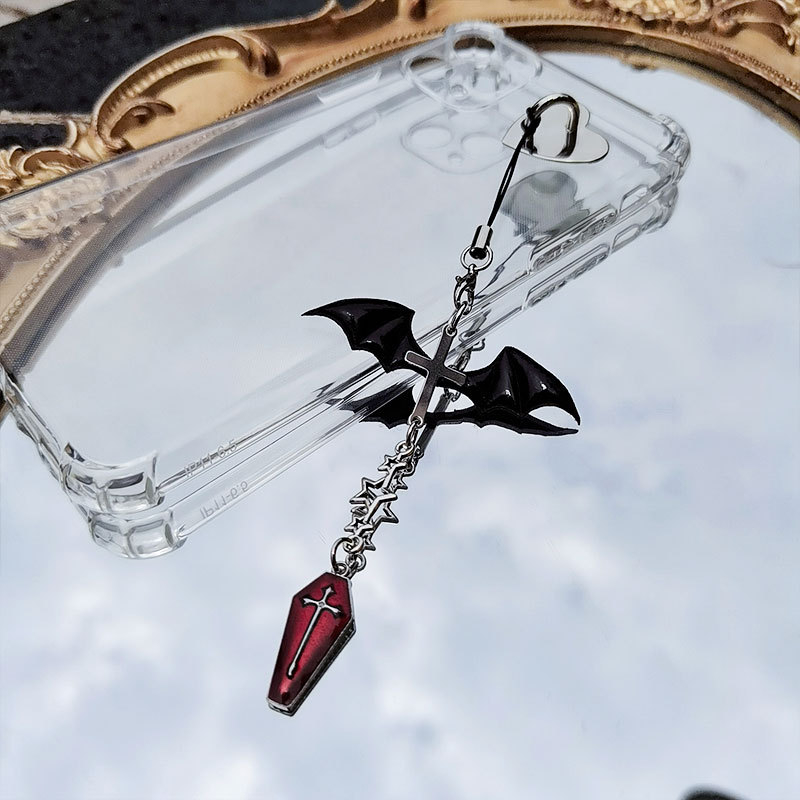 Telefonos lánc medál — ötvözet, elektroplatinálás, minta Cross/Crown/Roman Numeral, 2023 tavaszi kiadás, licencelt magáncímke