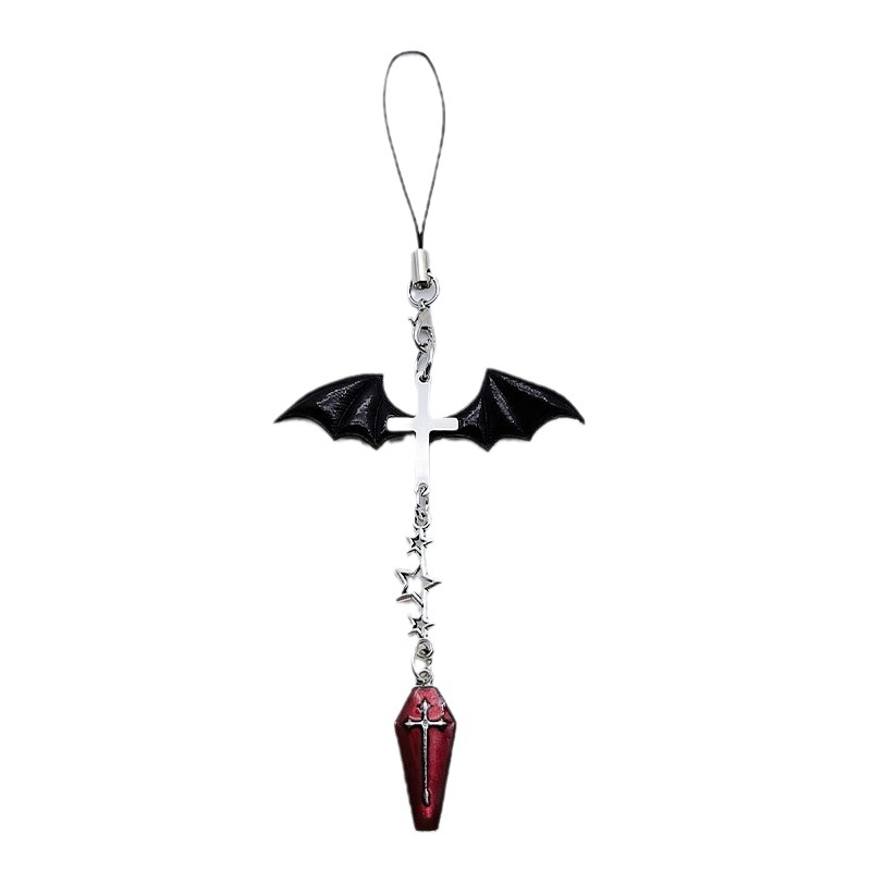 Telefonos lánc medál — ötvözet, elektroplatinálás, minta Cross/Crown/Roman Numeral, 2023 tavaszi kiadás, licencelt magáncímke