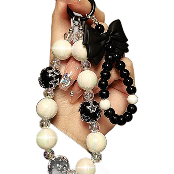 Mobiiltelefonikaelarihm kahekordse ahelaga, käsitöö, polüester, metallist klamber, unisex