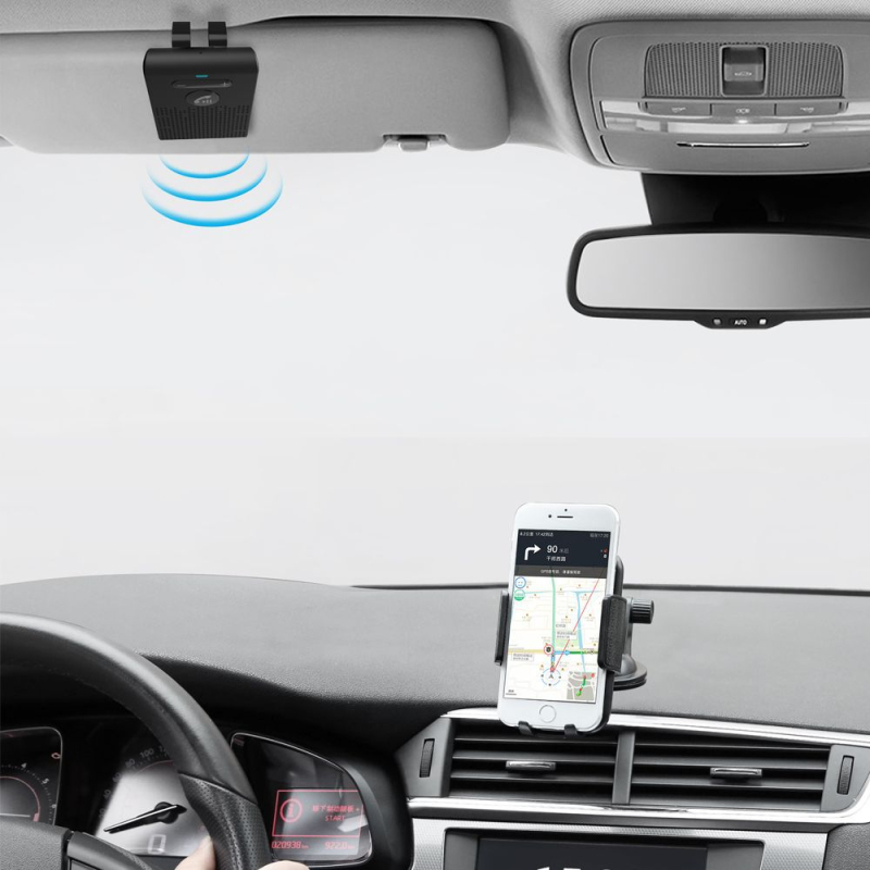 DABONDA Bluetooth auto hands-free kinnitus päikesekaitse kilule, ABS, 12V, Bluetooth 5.0