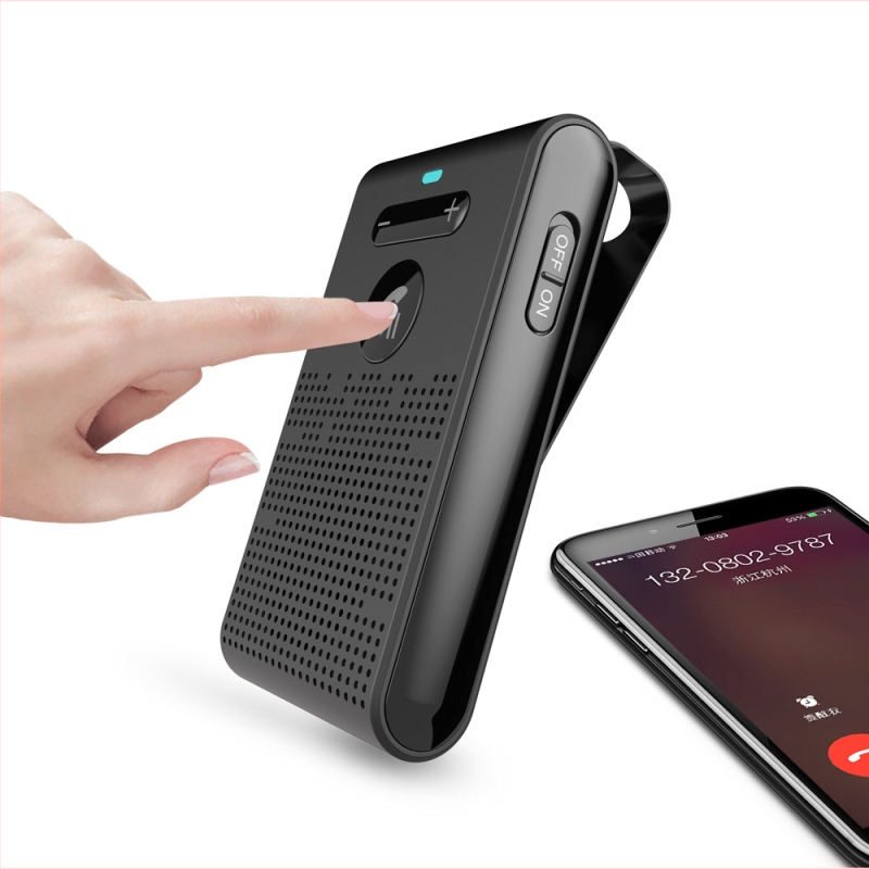 DABONDA Bluetooth кола хендс-фри устройство за монтаж на слънчев визьор, ABS, 12V, Bluetooth 5.0