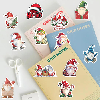 Shi Le aranyos matricák – öntapadók, nyomtatott karikatúra gnóm graffiti, gitárhoz, noteszhez és poggyászhoz (50 lap)