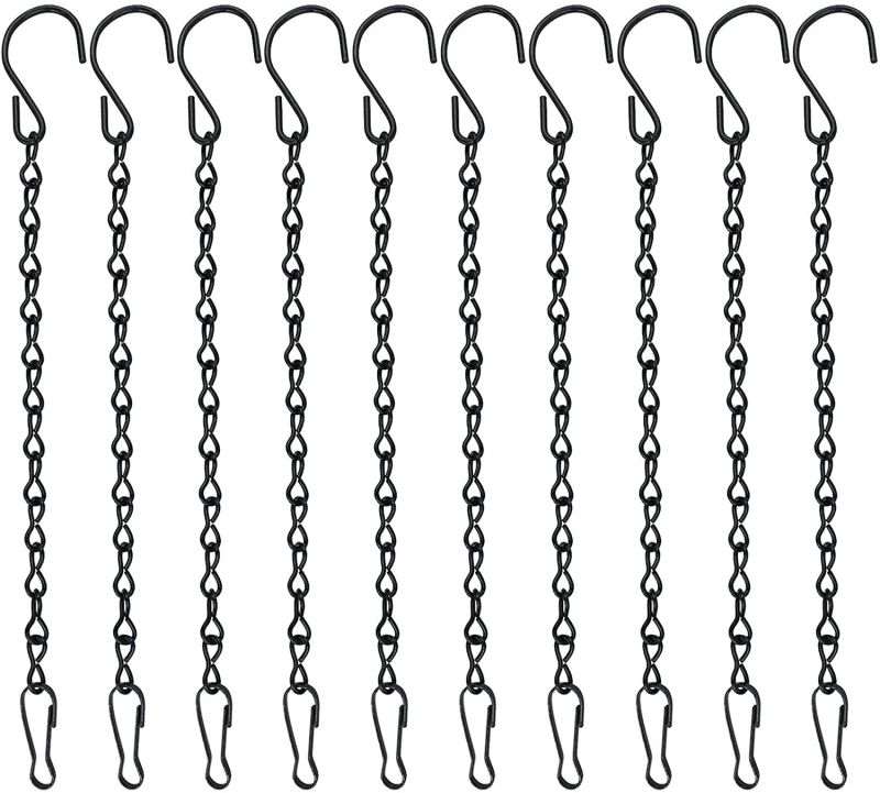 Geležinė kilnojamoji grandinė su žiedu sodo dekorui — rankų darbas; Medžiaga: geležis; Prekės ženklas: G + D; Pritaikymas: vazonėliams ir paukščių narvams