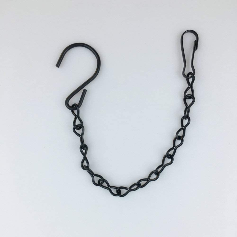 Geležinė kilnojamoji grandinė su žiedu sodo dekorui — rankų darbas; Medžiaga: geležis; Prekės ženklas: G + D; Pritaikymas: vazonėliams ir paukščių narvams