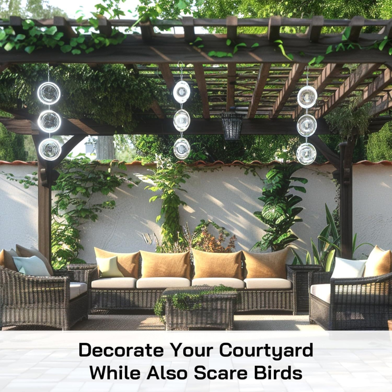 Roostevabast terasest ripats graveeringuga välise linnude tõrjeks