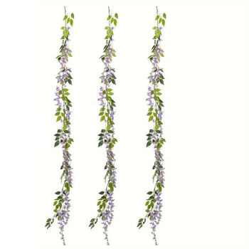 Zi Hao Изкуствена люлякова лоза — ленти за домашна украса, пластмаса и коприна цветя, техника bone-stitch, артикул 19147864120