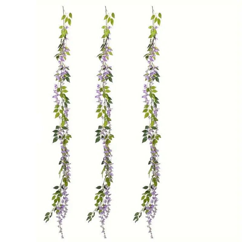 Zi Hao Изкуствена люлякова лоза — ленти за домашна украса, пластмаса и коприна цветя, техника bone-stitch, артикул 19147864120