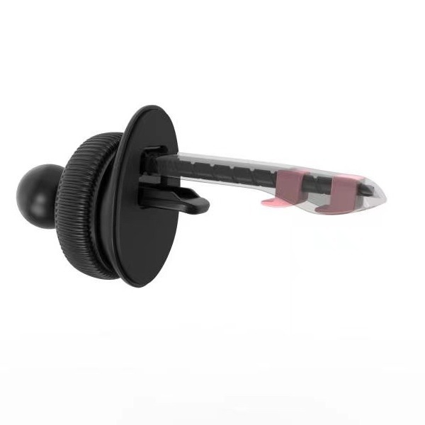 Автомобилен държач за въздушен изход – кръгла основа за закачалка, универсална за хоризонтално и вертикално монтиране, щракащ монтаж, електрическо захващане, 5W