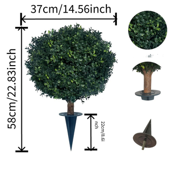 Τεχνητός σφαιρικός θάμνος boxwood | Πλαστικό, Κατασκευή με έγχυση, Διαθέσιμο: 33703, Μάρκα Neutral, Για γάμους, υπαίθρια διακόσμηση και διακόσμηση οικίας