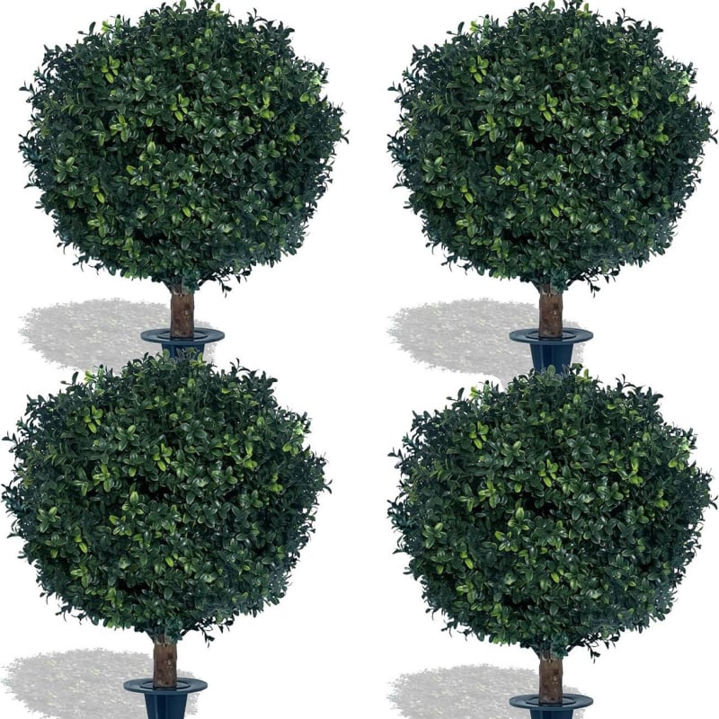 Mākslīgs sfērisks boxwood krūms | Plastmasa, injekcijas veidne, šķirne: 33703, Zīmols: Neutral, Kāzām, ārējai izmantošanai un mājas dekoriem