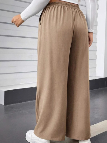 Дамски ежедневни панталони, прав градски стил, свободен силует, полиестер ≥95%, микроеластичност, пролет 2025