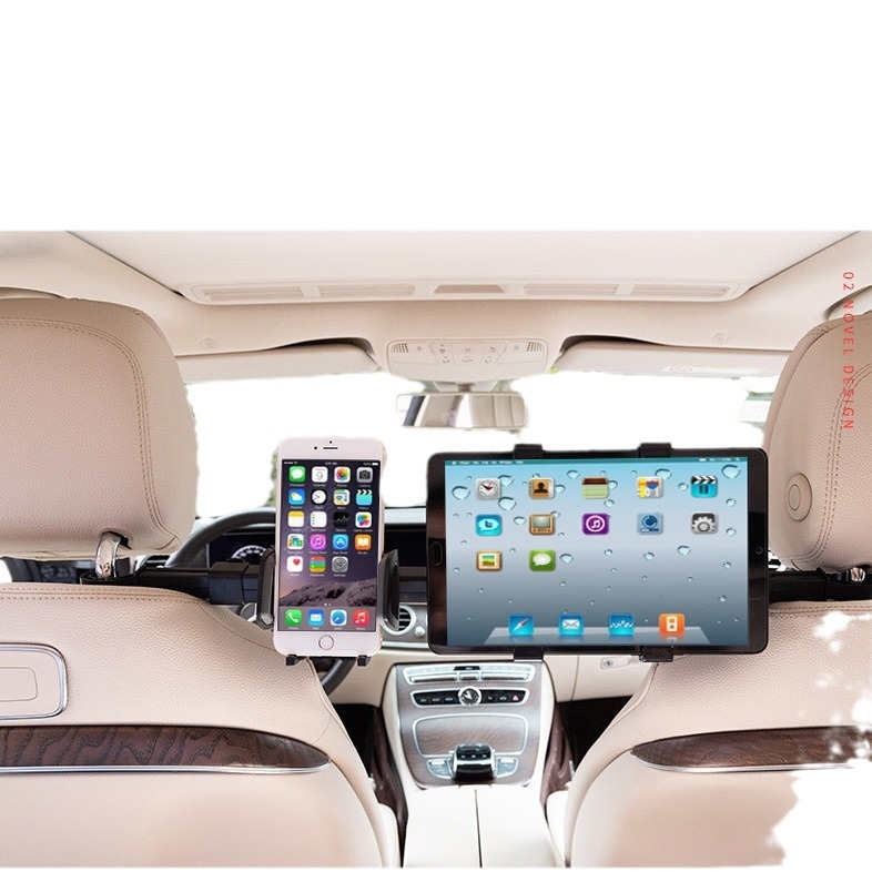 50HD12/88 Autó hátsó ülés fejtámlájához tartó telefonhoz és tabletához – kettős funkció, ABS+EVA, injekciós öntés