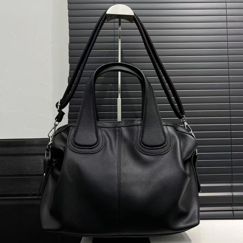 Női PU bőr kézitáska, városi egyszerű stílus, retro dizájn, nagy kapacitás, vízszintes négyzetes forma, cipzáras zárás.