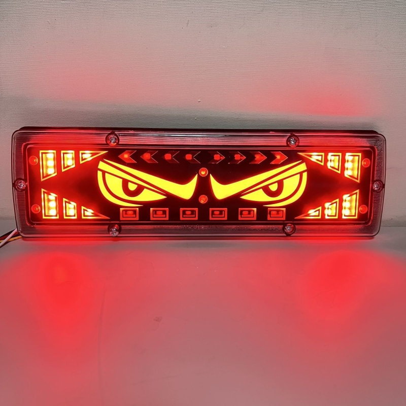 Devil Eye Tail Light για φορτηγά, LED, αδιάβροχο, 12-24V, πίσω φανάρι συμβατό με ελαφρά φορτηγά, μικρά φορτηγά, γεωργικά οχήματα και τρίκυκλα