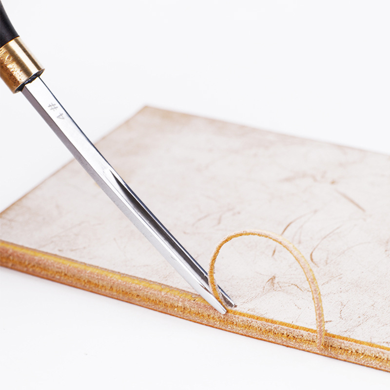 LMDZ тример за ръба на кожа, наклонена глава, дървена дръжка, професионален инструмент