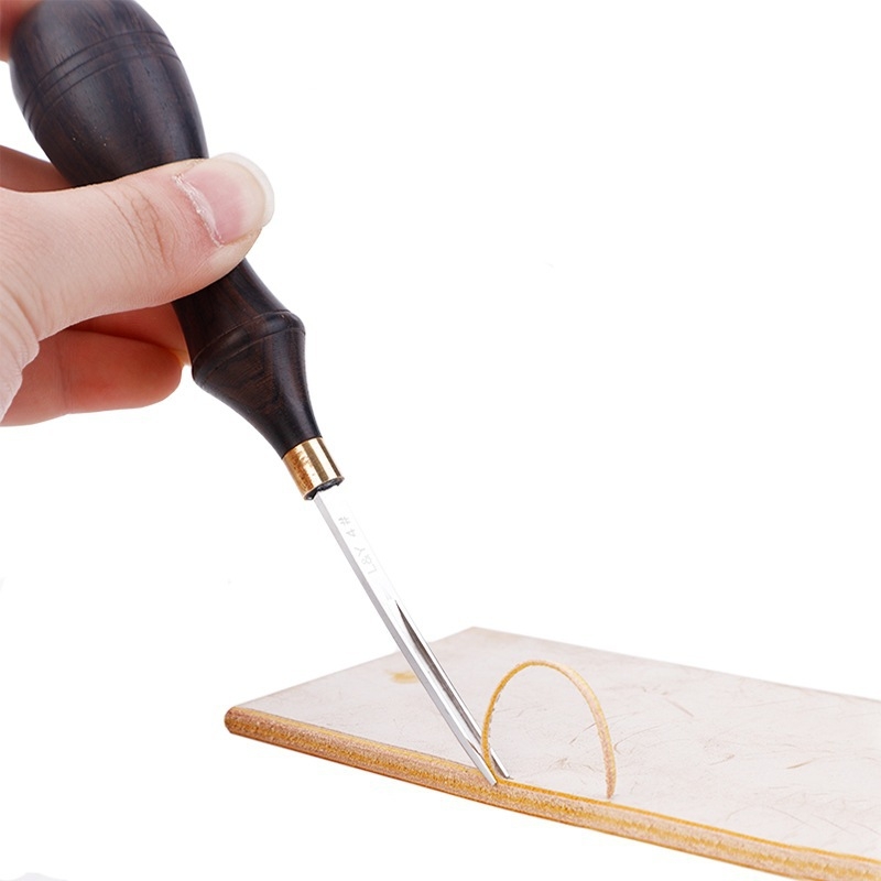 LMDZ тример за ръба на кожа, наклонена глава, дървена дръжка, професионален инструмент