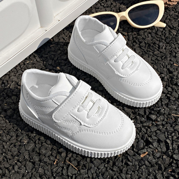 Bērnu ikdienas kurpes ar PU augšpusi, gumijas zoli, Velcro aizdare, zemais augšējais apvalks, tīklaina iekšpuse