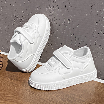 Bērnu ikdienas kurpes ar PU augšpusi, gumijas zoli, Velcro aizdare, zemais augšējais apvalks, tīklaina iekšpuse