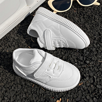 Bērnu ikdienas kurpes ar PU augšpusi, gumijas zoli, Velcro aizdare, zemais augšējais apvalks, tīklaina iekšpuse