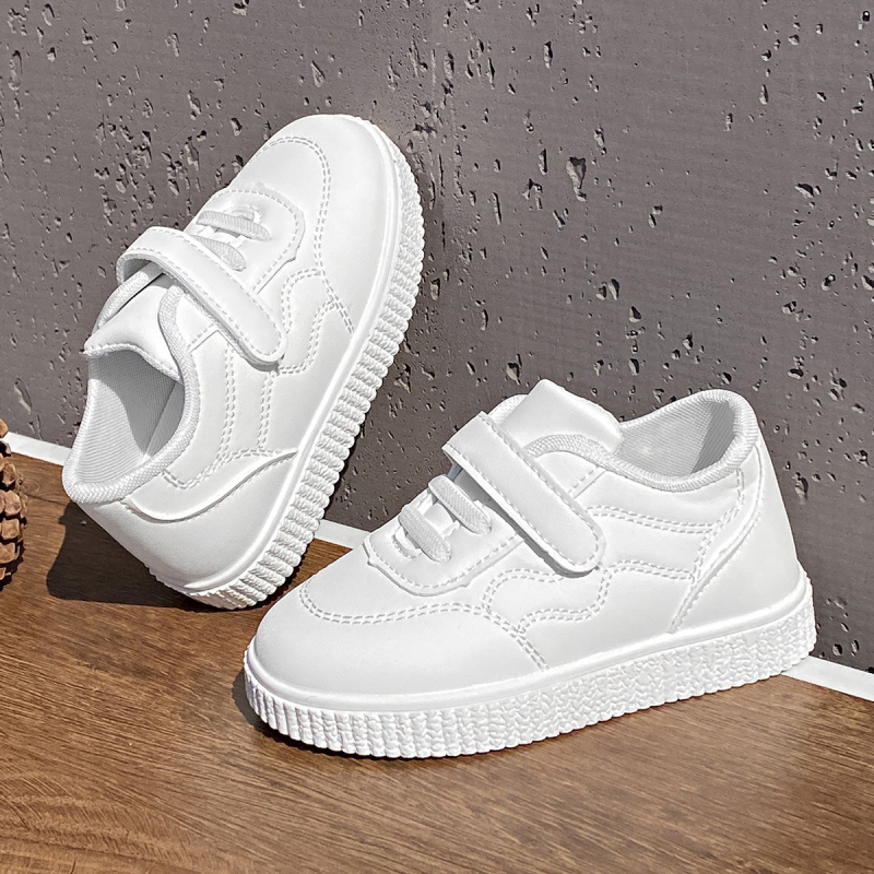 Bērnu ikdienas kurpes ar PU augšpusi, gumijas zoli, Velcro aizdare, zemais augšējais apvalks, tīklaina iekšpuse