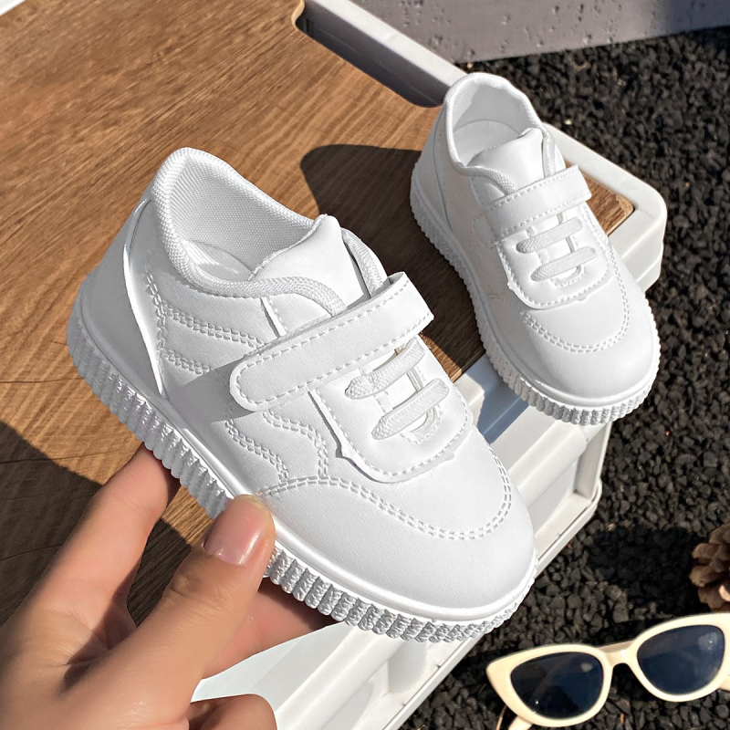 Bērnu ikdienas kurpes ar PU augšpusi, gumijas zoli, Velcro aizdare, zemais augšējais apvalks, tīklaina iekšpuse