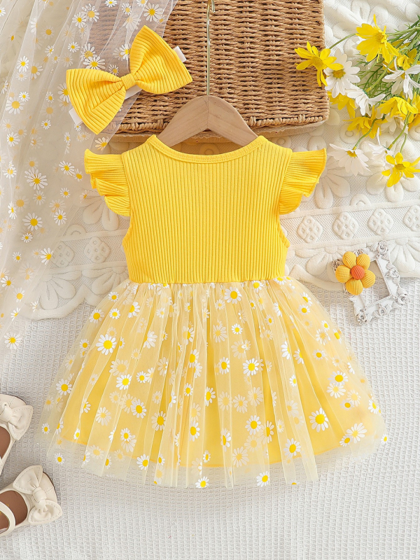 Gyerekeknek hercegnő-stílusú A-vonalú pamut ruha, puha feldolgozású anyag, fő anyag 95% pamut, bélés 100% pamut, egyszínű, nyár 2025