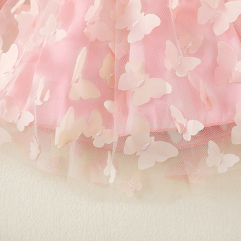 Φόρεμα Πριγκίπισσας για νήπια 1–3 ετών, 95% βαμβάκι, με δικτυωτή επικάλυψη και φιόγκο