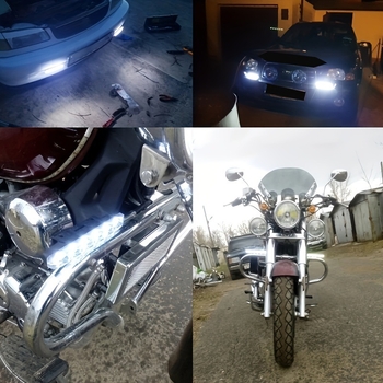 LED auto dienas gaitas gaismas, 6LED modelis, 12V, 5W, ūdensizturīgi